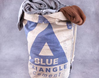 ultralight upcycling laundry sack, durable and fairtrade - made in kenya