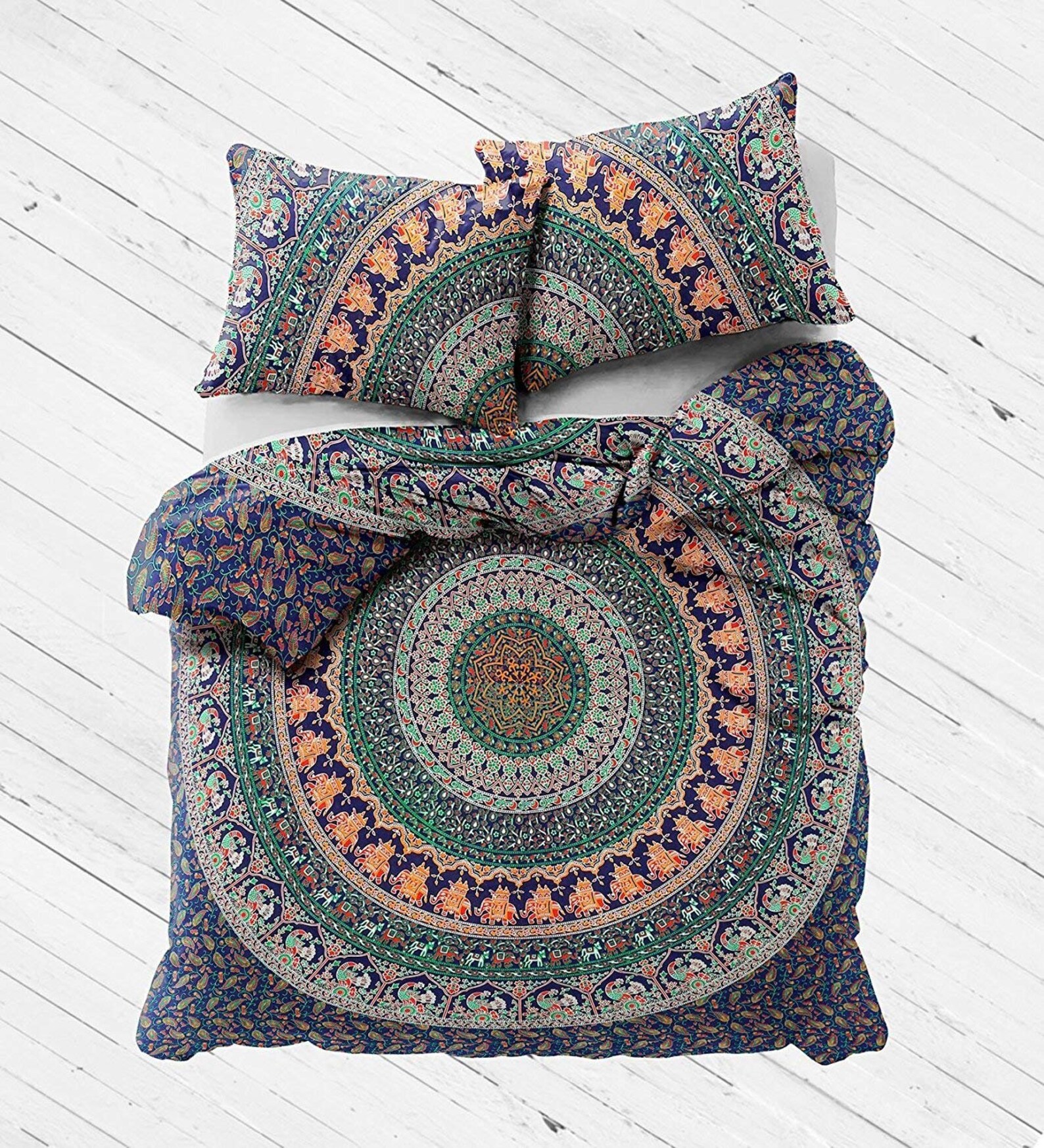 Mandala Duvet Cover Indian Cotton Bedding Set Large Bohemian Etsy