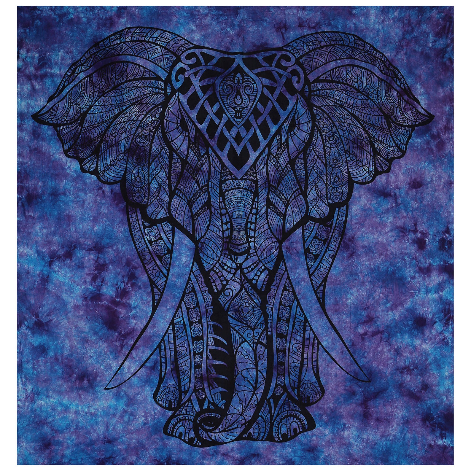 Bohemian Multi Tie Dye Elephant Print Double Duvet Cover Etsy