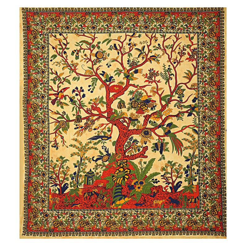 Mandala Throw Wall Hangings Indian Cotton Tapestries Bohemian Etsy