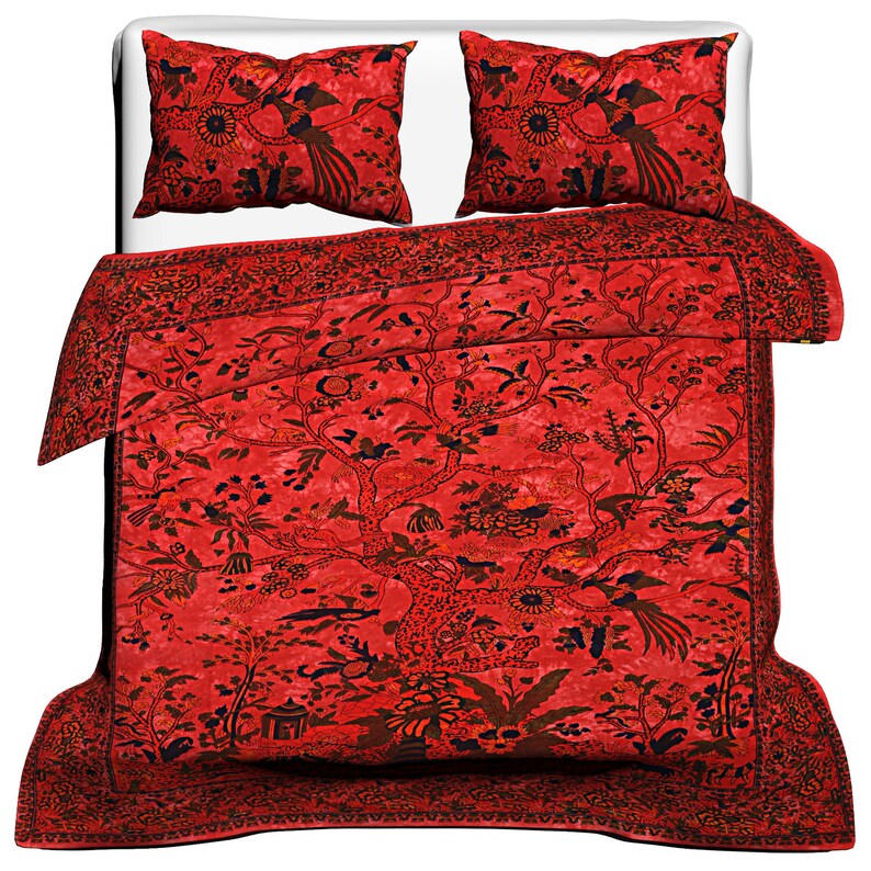 Mandala Quilt Set Indian Duvet Cover Handmade Throw Blanket Etsy