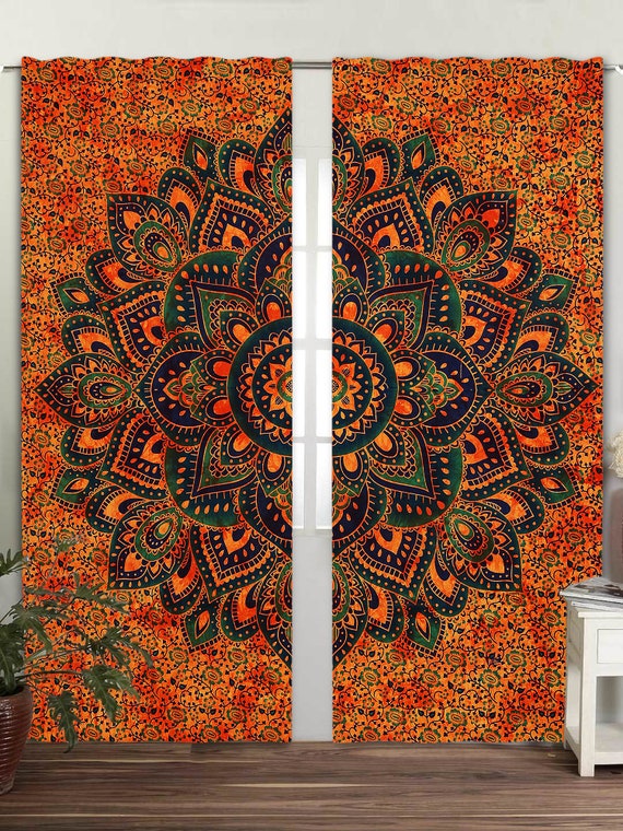 Tapestry Door Curtain Window Curtains Bohemian Drape Balcony Etsy
