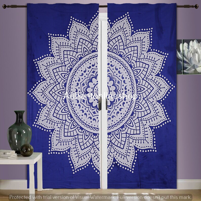 Handmade Indian Curtains Home Wall Decor Queen Drape Valances Hippie Window Treatment Dorm Decor Boho Tapestry Hippie 82/'/' x 41/'/'