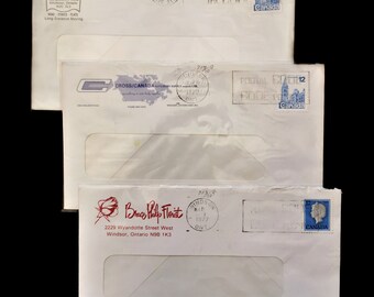 Lot of 3 Vintage 1970's Advertising Postal Envelopes / Covers