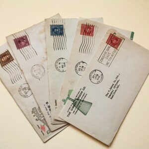 Lotto di 5 buste / buste postali vintage anni '40