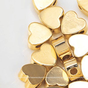 Hearts Pendant 5x5mm Gold Heart charms 14k Gold Plated earring making Necklace Wholesale Findings Craft Supplies ga844-3b