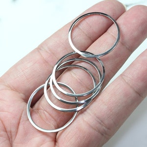 roestvrij ronde stalen gesloten cirkel 25 mm cirkel oorbellen ketting Armband schakels kralen bevindingen hoepel Diy sieraden BB123-96v