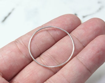 Sterling Silver Closed 30mm Circle Circle Link Hoop Diy Sterling Silver Closed 30mm Circle Circle Link Hoop Diy