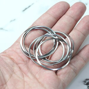 roestvrijstalen gesloten cirkel 35 mm ronde oorbellen ketting Armband schakelring DIY sieraden BB123-96w