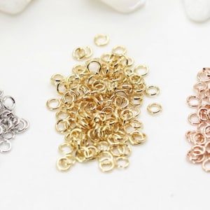 2000pcs 14k Gold Plated Thin WIre Oval Jump Rings Open Unsoldered small oval Jump rings indings Wholesale Supplies BB104s
