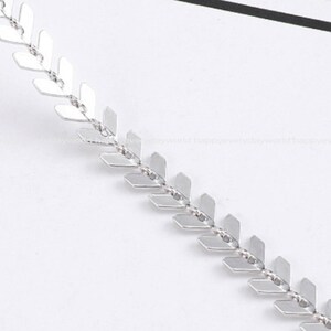 Leaf chain 6mm Silver Plated Chain Brass high quolity Round Cable Chain DIY Jewelry Necklace Gold Findings Wholesale Supplies  sj323-1d