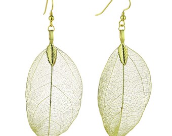 gold earrings leaf charm Natural Leaf charm Leaves pendant plated Pendant earring making DIY Jewelry Findings Wholesale Supplies er2601