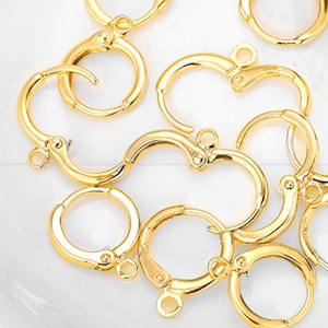 11x15mm One Touch Earring making Gold Plated Jewelry Earring making Earring Componet DIY Gold Findings Wholesale Supplies ga936