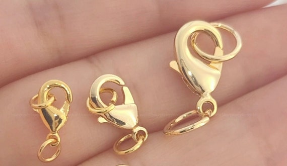 Clasps 18K Gold Filled Lobster Claw Clasps Multi Sizes Necklace Bracelet Charm Clasps DIY Jewelry Findings Wholesale Supplies er2461