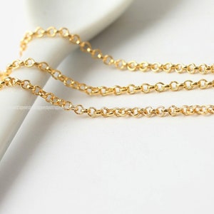1.2mm chains 14k gold plated chain plain necklace making  simple chain DIY Jewelry Findings Wholesale Supplies pe979