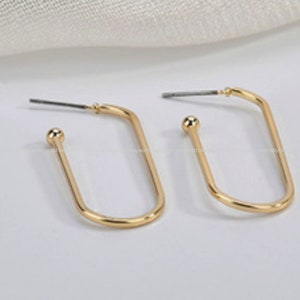 Złote kolczyki sztyfty 16 x 38 mm sztyfty 14k pozłacane kolczyki sztyfty do robienia hurtowych wyników artykuły rzemieślnicze ys810-r