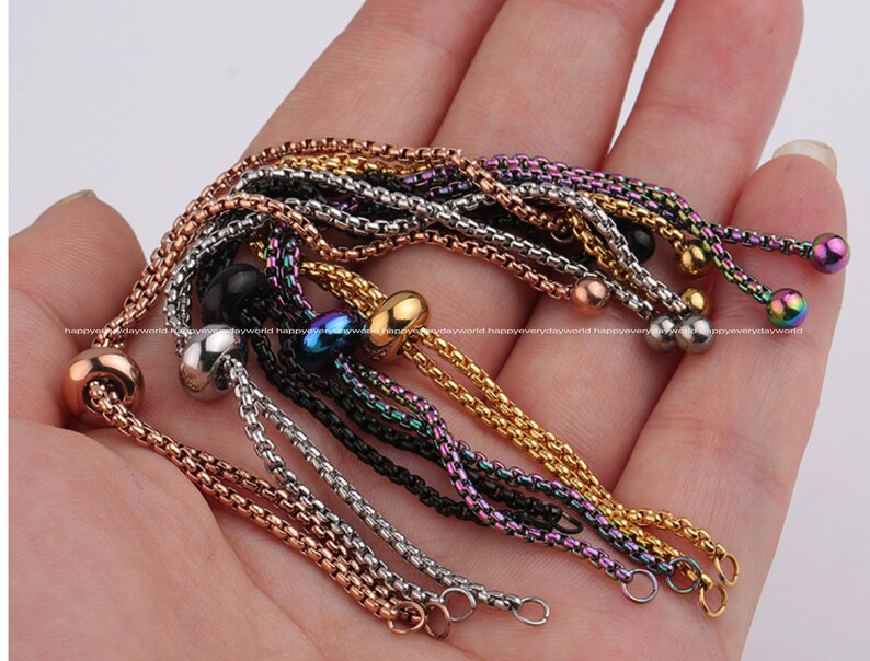 Extension chain 11.5cm BOLO bracelet stainless steel Jewelry Making chain wholesale Findings Wholesale Supplies ss1455-6