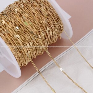 1.2mm chains 14k gold plated chain plain necklace making  simple chain DIY Jewelry Findings Wholesale Supplies hh975