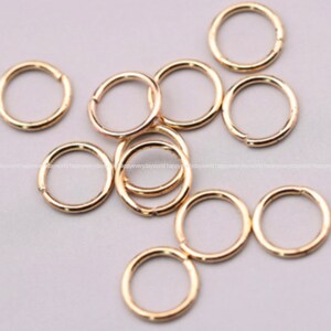 10mm Open Jump Rings Gold Plated Connectors Round Brass Rings Earring making DIY Jewelry Wholesale Findings Craft Supplies hh962-11y