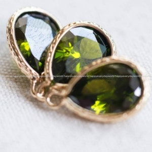 Grünes Glas Anhänger 19x12mm Träne Wassertropfen Schmuckherstellung Ohrring Herstellung Charms vergoldet Zubehör Bastelbedarf Kristall cj606-1r
