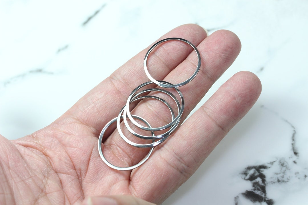 Pendientes De Círculo Colgante, Pendientes Plateados, Pendientes De Aro