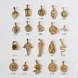 Gold Coin charms snake wings pendant stainless steel Disc pendants charm gold Plated DIY Jewelry Necklace Findings Wholesale Supplies ma1853