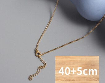 Halskette Kette Goldkette Schmuck Vergoldete Kette Edelstahlhalskette, die DIY Schmuckzubehör-Großhandel Lieferungen er2445