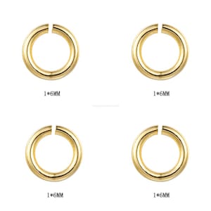 5mm Shiny High Quality Open Gold Plated JumpRings Connectors Round Brass Rings DIY Jewelry Wholesale Findings Craft Supplies BB254-G1x5