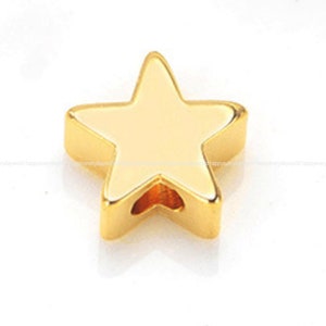 Star Pendant 5x5mm Gold charms 14k Gold Plated earring making Necklace Wholesale Findings Craft Supplies ga844-2