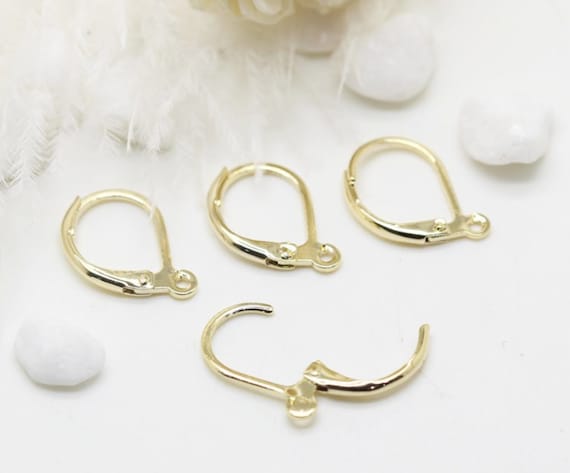 Wholesale 20pcs Clip On Earring Findings Earwire Jewelry Making Gold Plated