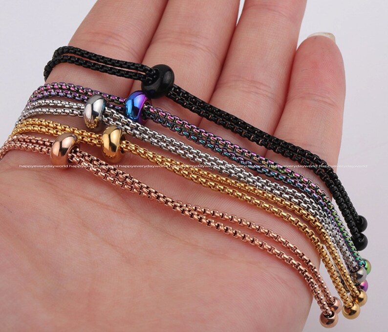 Extension chain 11.5cm BOLO bracelet stainless steel Jewelry Making chain wholesale Findings Wholesale Supplies ss1455-6