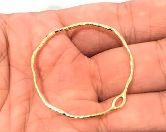 circle gold hammered charm pendant 14k Gold plated for earring making necklace DIY Jewelry Findings Wholesale Supplies ss1520-alld