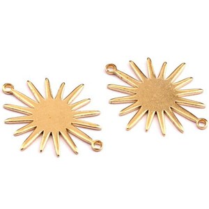 10pcs 27x26mm sun raw brass charm connector earring making geometric shape DIY Jewelry Findings Wholesale Supplies yy1698t
