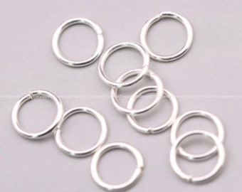 10mm abierto salta anillos plata plateado conectores anillos de latón redondo arete saque haciendo DIY joyería al por mayor hallazgos suministros artesanales hh962-12