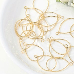 teardrop charm 14k Gold plated Geometric Pendant earring making DIY Jewelry necklace Findings Wholesale Supplies bb1401-5
