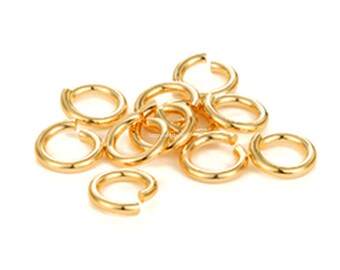 3mm Shiny High Quality Open Gold Plated Jump Rings Connectors Round Brass Rings DIY Jewelry Wholesale Findings Craft Supplies BB254-G0.5-3