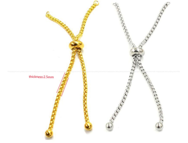 Extension chain 11.5cm BOLO bracelet stainless steel Jewelry Making chain wholesale Findings Wholesale Supplies ss1455-6