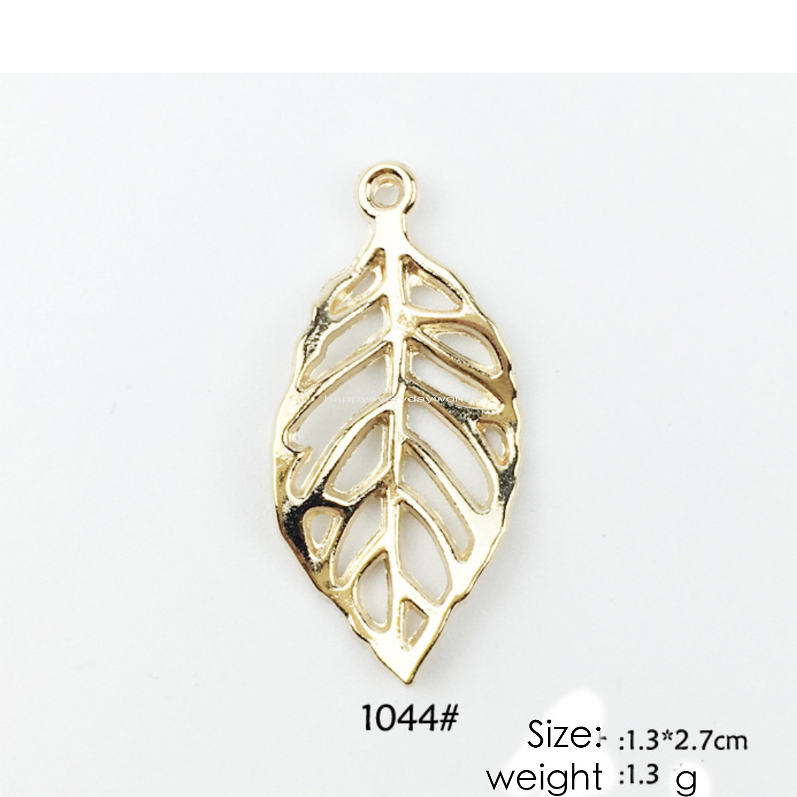 5 Charms foglia filigrana color bronzo per bijoux e accessori