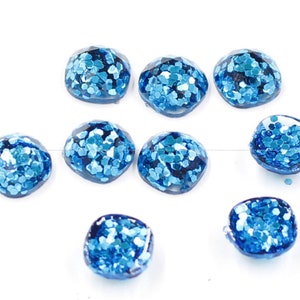 10mm 20pcs blue color foil round Faux resin Druzy Cabochons charme DIY Jewelry Accessories jewelry Wholesale Supplies ru427-7