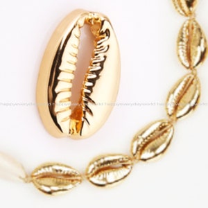 Bulk 30pcs Gold Cowrie Sea Shell charm 12x18mm Brass Sea Cowrie connector 14k Gold plated Pendant Findings Wholesale Supplies ug-sj361-#1h