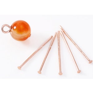 Rose Gold Color HeadPins Headpins Ball pins Brass DIY Jewelry Findings Wholesale Supplies BB255-B7