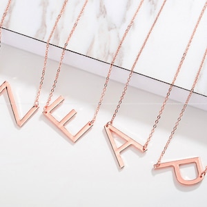 name Rose Gold Initial Letter Charm Pendant Cursive Initial gold plated Brass Alphabet necklace Initial Jewelry Findings Supplies ss1526-1