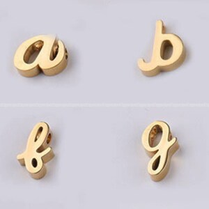 ab- Gold Letter Charm Pendant 14k gold plated Stainless steel Alphabet Initial Jewelry Findings Supplies we1018-a4