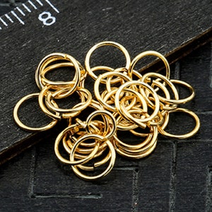5mm Shiny High Quality Open Gold Plated Jump Rings Connectors Round Brass Rings DIY Jewelry Wholesale Findings Craft Supplies BB254-G0.8-5