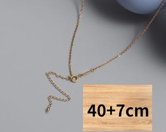 Gold Halskette Schmuck Design Vergoldete Kette Edelstahl einfache Kette Halskette machen DIY Schmuckzubehör Großhandel Lieferungen er2445