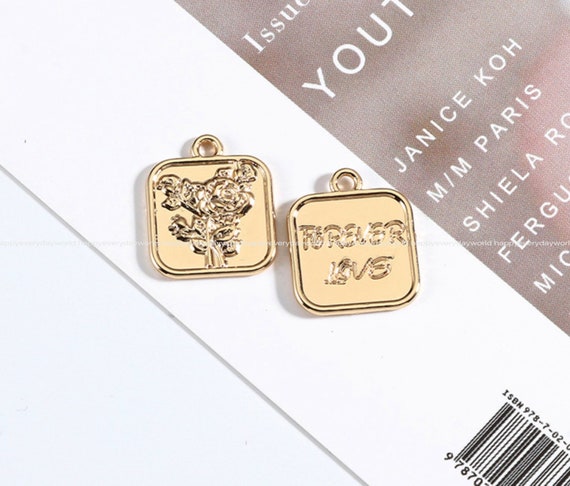 3pcs Gold Coin Tree Vintage Charms Mini Coin Disc