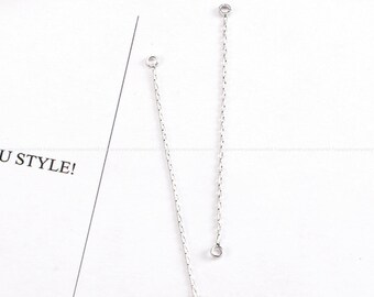 4pcs 44mm Silver Earring threader components earring thread pendants Silver Plated DIY Jewelry Findings Wholesale Supplies sj320-2