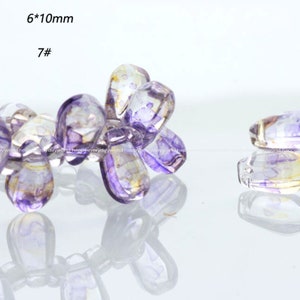 10pcs 6x10mm purple teardrop Glass bead Charms waterdrop crystal Stone Pendant DIY Jewelry Wholesale Findings Craft Supplies dy230-7