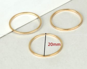 Círculo Oro Colgante Geométrico Oro Chapado Encanto pendiente haciendo bricolaje Joyería Pendientes collar Hallazgos Suministros al por mayor jm1110-12