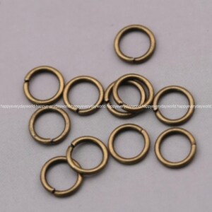 6mm Vintage Open Jump Rings Connectors Round Brass Rings Earring making DIY Jewelry Wholesale Findings Craft Supplies hh962-8
